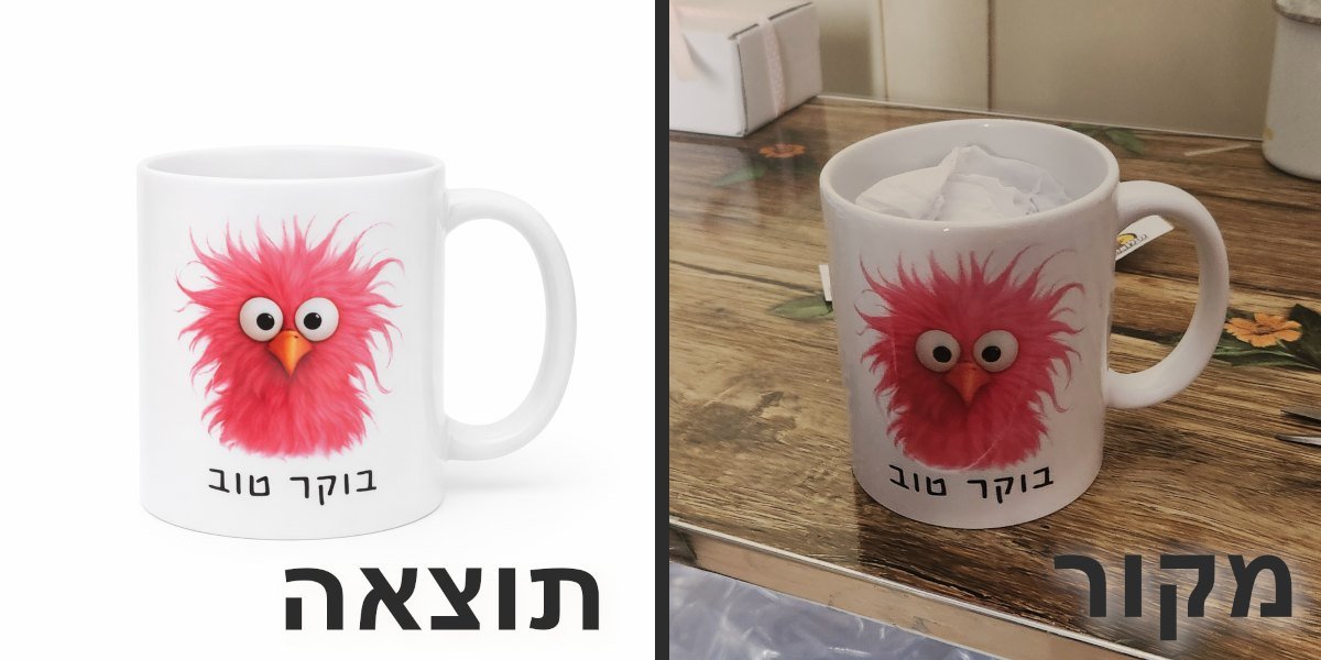 פרומפט למוקאפ של מוצר קיים (או אפילו מוצר שלא קיים)